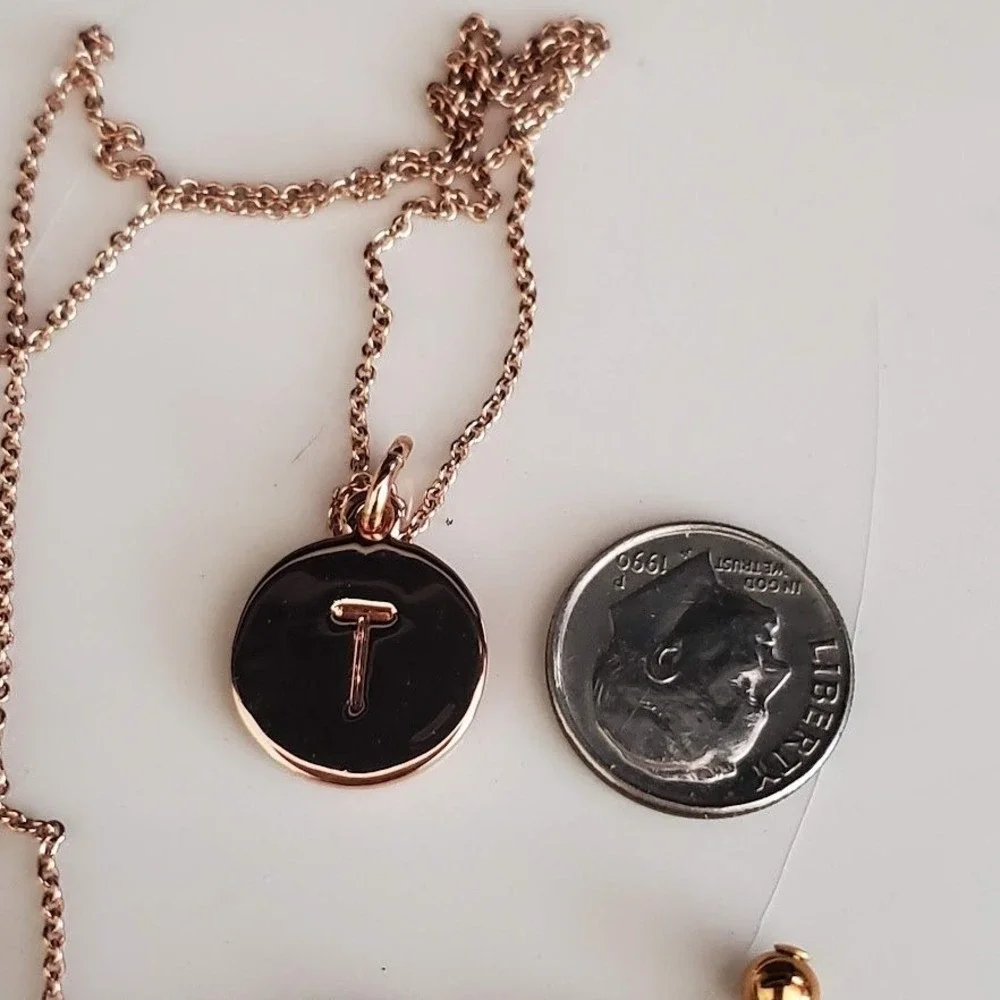 Kate Spade New York‎ Initial T Pendant Necklace Rose Gold One In A Million